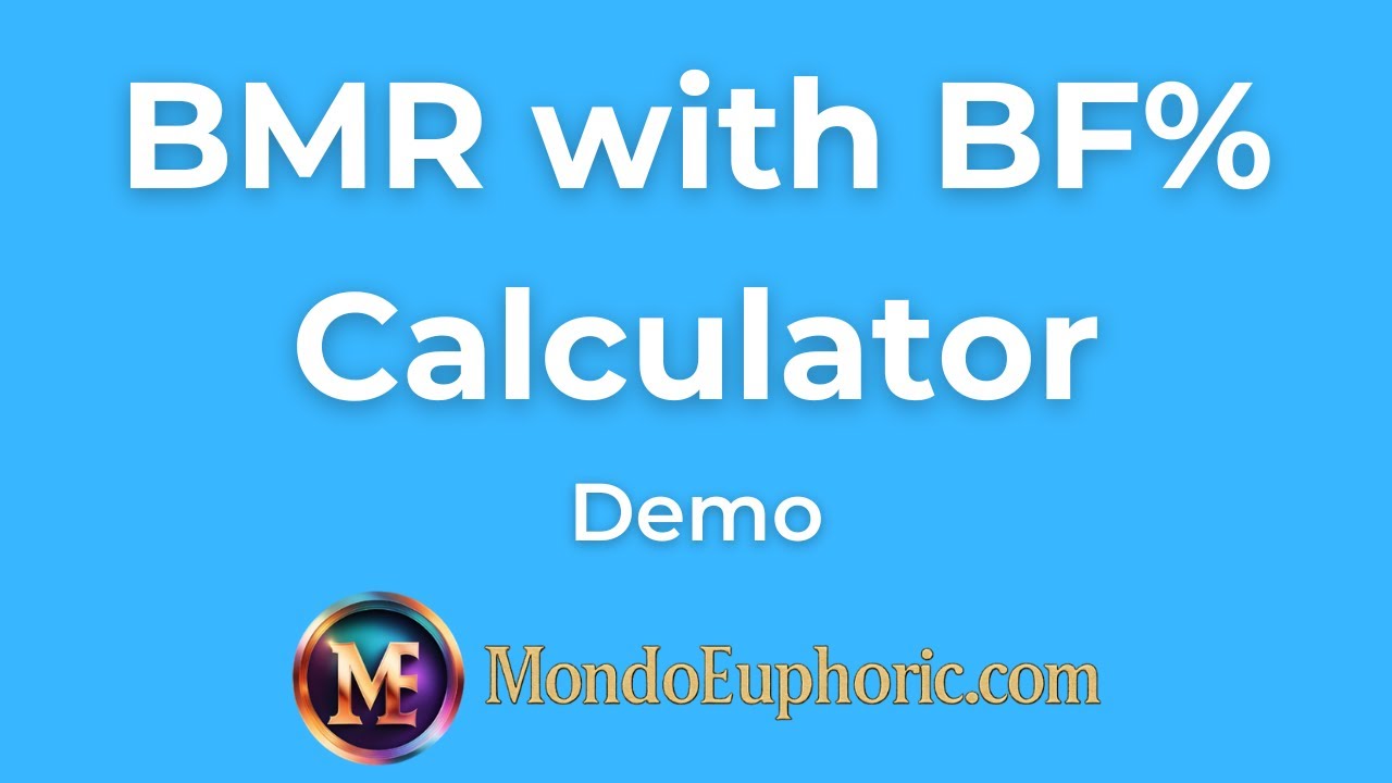 BMR Calculator with Body Fat - Demo Video