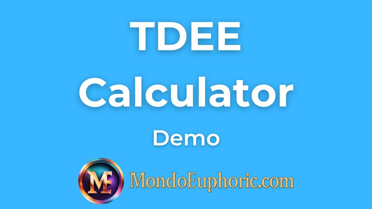 TDEE Calculator - Demo Video