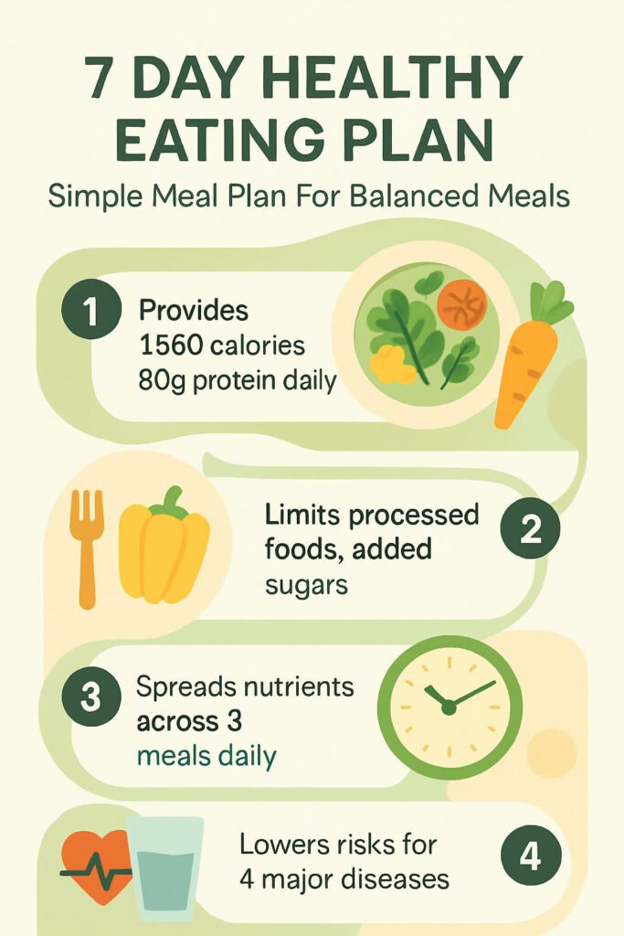 7 Day Healthy Eating Plan: Simple Meal Plan For Balanced Meals