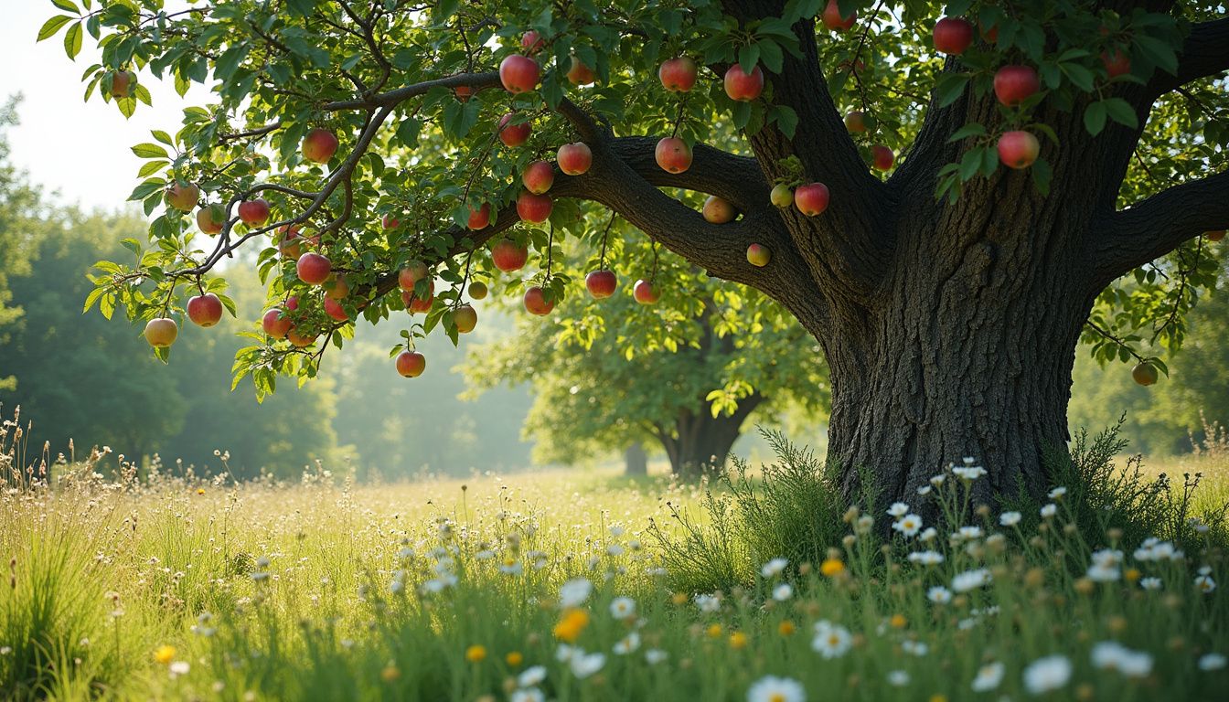 A mature apple tree with ripe fruit in a quiet orchard, symbolizing midlife changes. A mature apple tree with ripe fruit in a quiet orchard, symbolizing midlife changes.