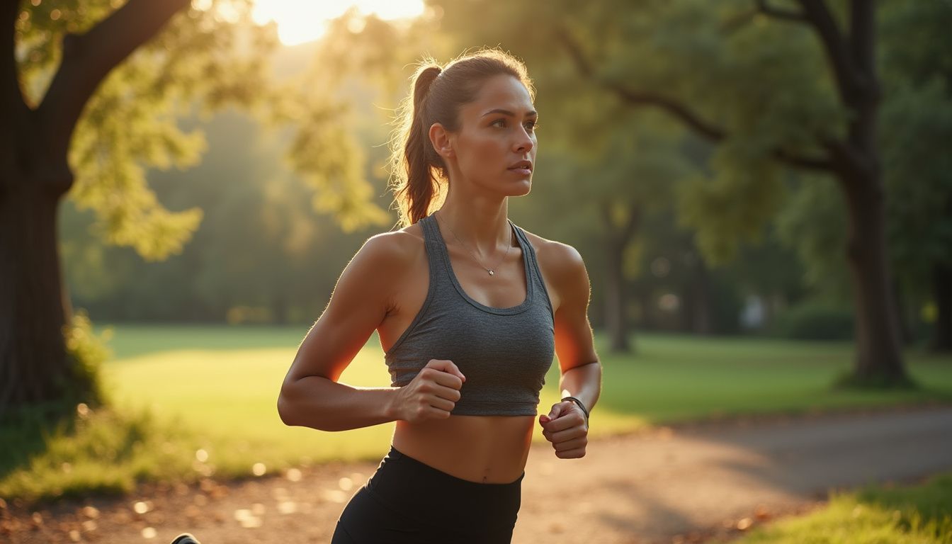 Focused outdoor workout that reflects dedication during a weight loss journey. Focused outdoor workout that reflects dedication during a weight loss journey.