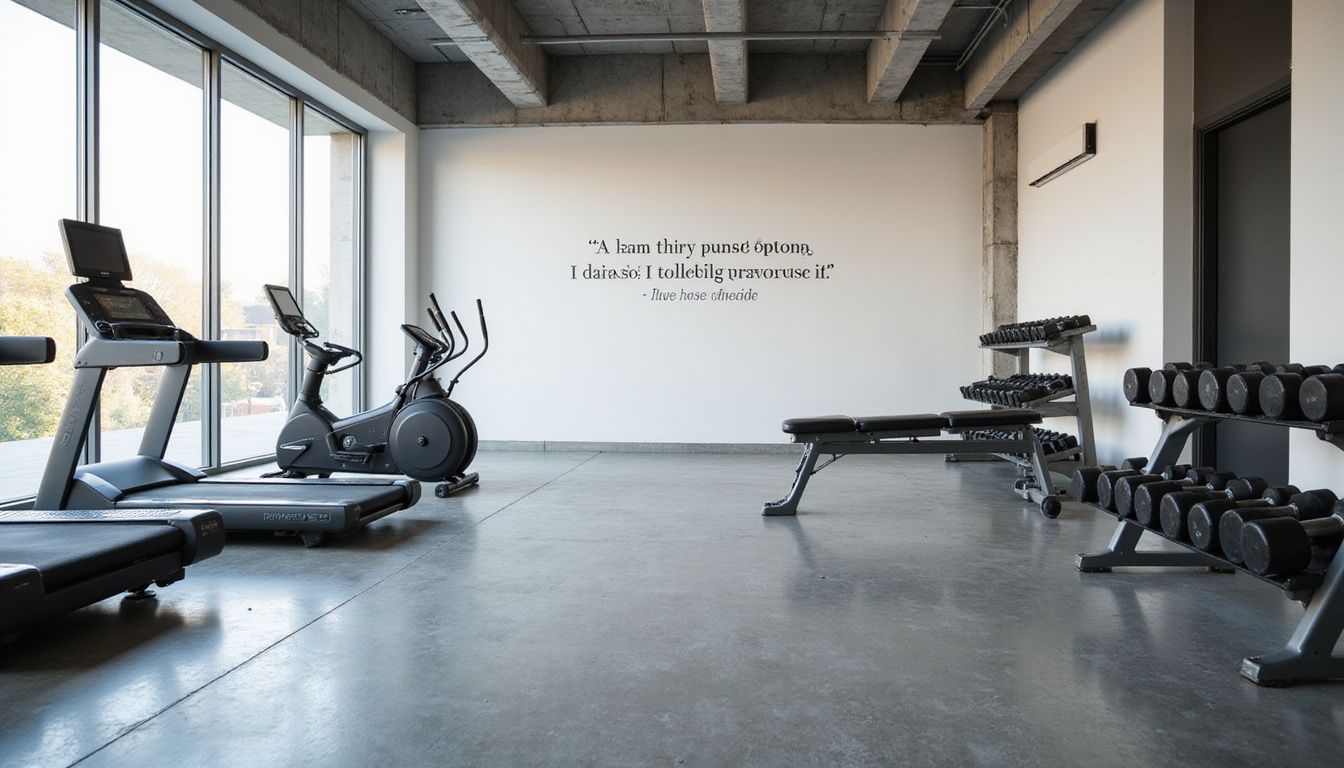 Modern gym with sleek equipment and bright, motivating decor.